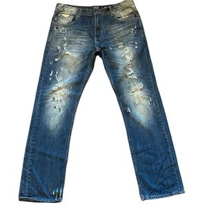 Parish‎ Nation Destroyed Relaxed Grunge Straight Jeans